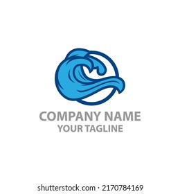 Water wave icon vector illustration design logo,a logo of blue wave.EPS 10