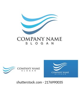 Water wave icon vector illustration design logo