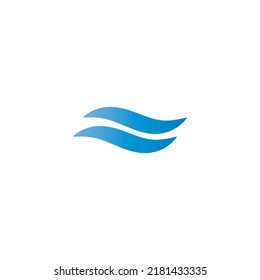 water wave icon vector illustration logo design