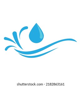 Logo de diseño de ilustraciones de vectores de ondas de agua
