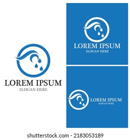 Logo de diseño de ilustraciones de vectores de ondas de agua