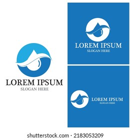 Water wave icon vector illustration design logo