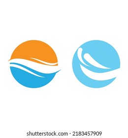 Logo de diseño de ilustraciones de vectores de ondas de agua