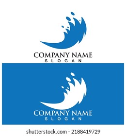 water wave icon vector illustration template design