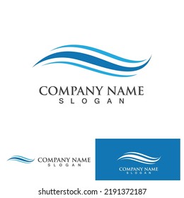 Water wave icon vector illustration design logo