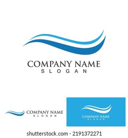 Water wave icon vector illustration design logo