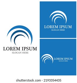 Water wave icon vector illustration design logo