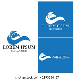 Water wave icon vector illustration design logo