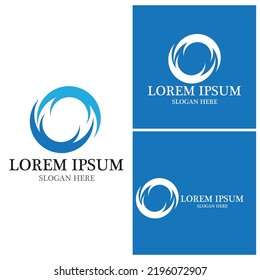 Water wave icon vector illustration design logo