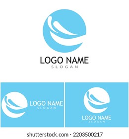Logo de diseño de ilustraciones de vectores de ondas de agua