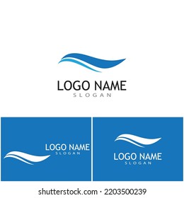 Water wave icon vector illustration design logo