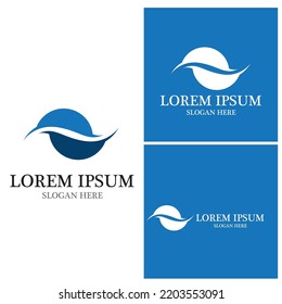 Water wave icon vector illustration design logo