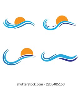 Vektorgrafik-Vektorgrafik-Design mit Wasserwelle