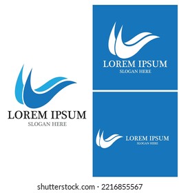 Water wave icon vector illustration design logo