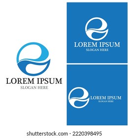 Water wave icon vector illustration design logo