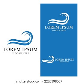 Water wave icon vector illustration design logo
