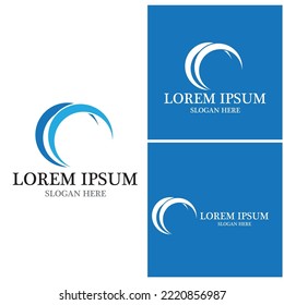 Water wave icon vector illustration design logo