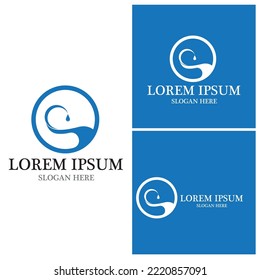 Water wave icon vector illustration design logo