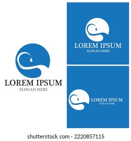 Water wave icon vector illustration design logo