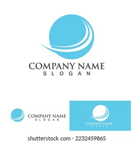 Logo de diseño de ilustraciones de vectores de ondas de agua