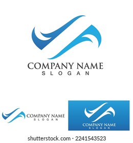 Water wave icon vector illustration design logo