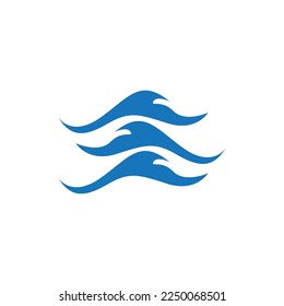 Logo de diseño de ilustraciones de vectores de ondas de agua