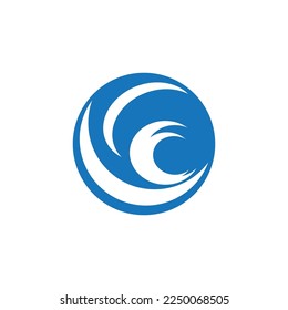 Water wave icon vector illustration design logo