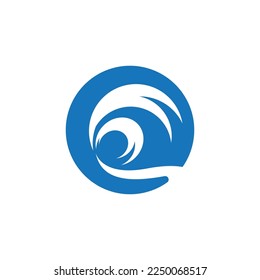 Logo de diseño de ilustraciones de vectores de ondas de agua