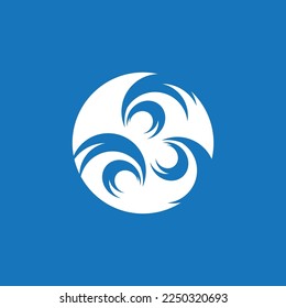 Logo de diseño de ilustraciones de vectores de ondas de agua