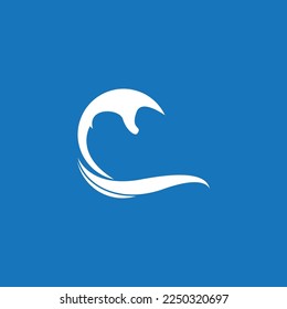Logo de diseño de ilustraciones de vectores de ondas de agua