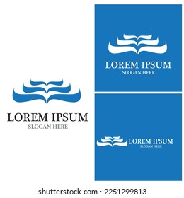 Logo de diseño de ilustraciones de vectores de ondas de agua