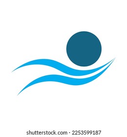 water wave icon vector illustration template design