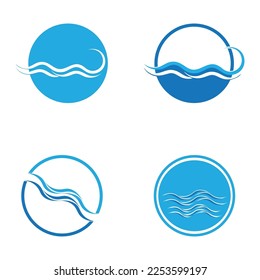 diseño de ilustraciones de vectores de ondas de agua