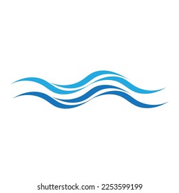 water wave icon vector illustration template design