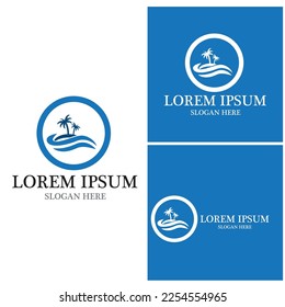 Water wave icon vector illustration design logo
