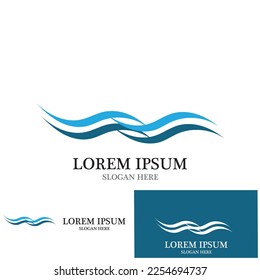 water wave icon vector illustration template design