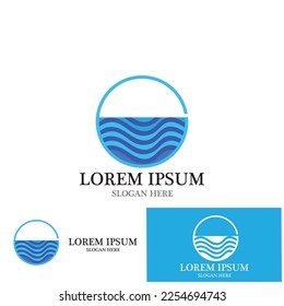 diseño de ilustraciones de vectores de ondas de agua