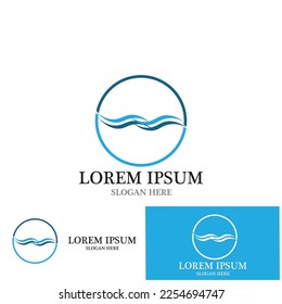 water wave icon vector illustration template design