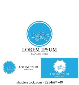 water wave icon vector illustration template design