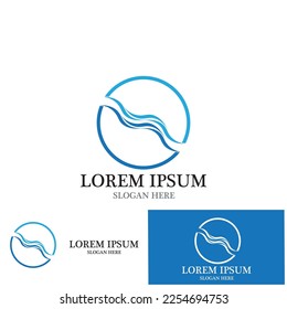 water wave icon vector illustration template design