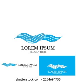water wave icon vector illustration template design