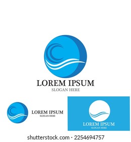 water wave icon vector illustration template design