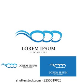 water wave icon vector illustration template design