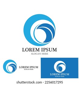 water wave icon vector illustration template design