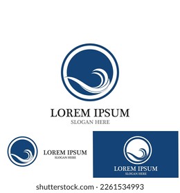 water wave icon vector illustration template design