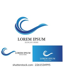 water wave icon vector illustration template design