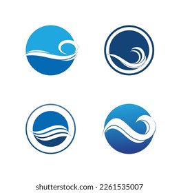 diseño de ilustraciones de vectores de ondas de agua