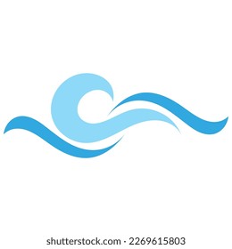 Water wave icon vector illustration design logo