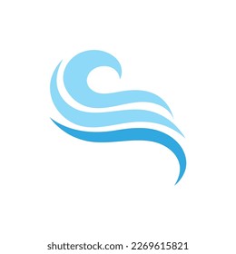 Vektorgrafik-Logo der Wasserwelle