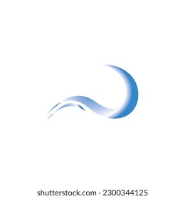 Logo de diseño de ilustraciones de vectores de ondas de agua